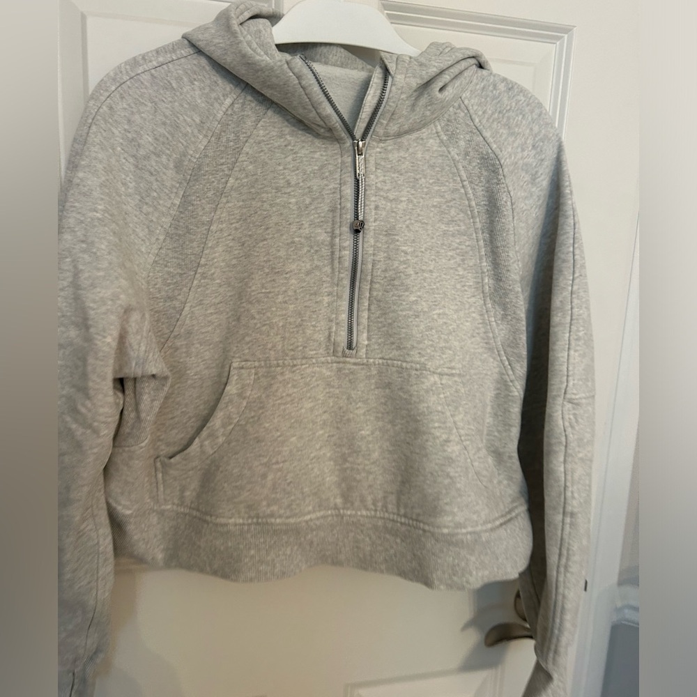 Lululemon light grey suba hoodie. Half zip
